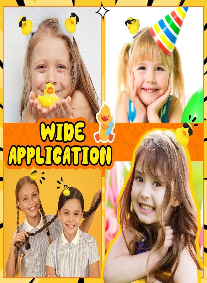 Croknit 12 Pcs Duck Hair Clips Cute Festival Rave Sprouts Yellow Duck Hairpin Kawaii Cartoon Ducky Clips Decorative Hair Accessories for Summer Holiday Party Props(Cool Style) - Image 4